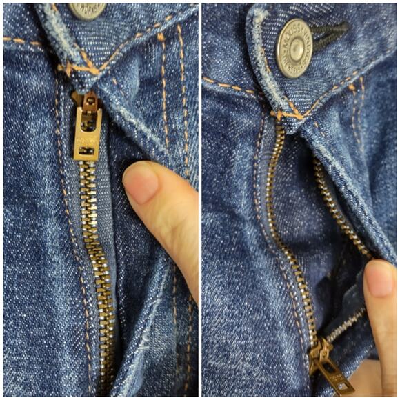 MOUSSY Vintage CHECOTAH SKINNY Distressed Dark Rinse Jeans Size 28 - Picture 11 of 16